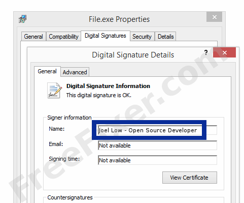Screenshot of the Joel Low - Open Source Developer certificate